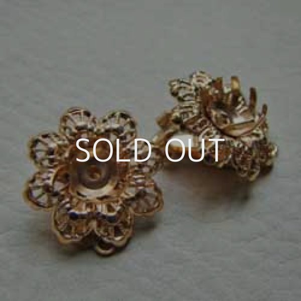 画像1: GP filigree flower earring base (1)