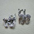 画像1: SP twin deer brooch base (1)