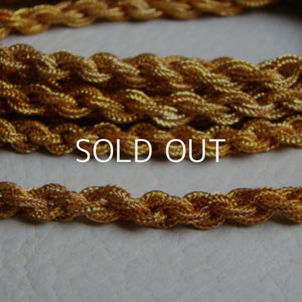 画像1: 20cm brass 6mm braid mesh chain  (1)