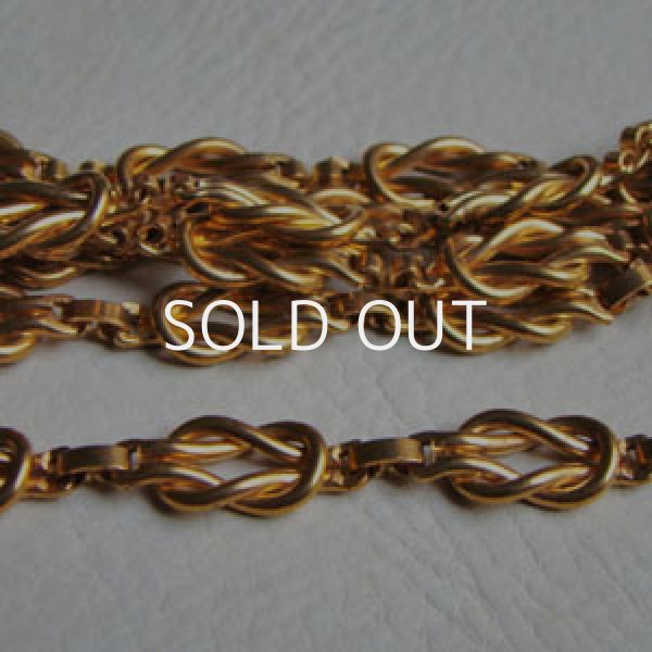 画像1: 19cm brass knot design chain section (1)