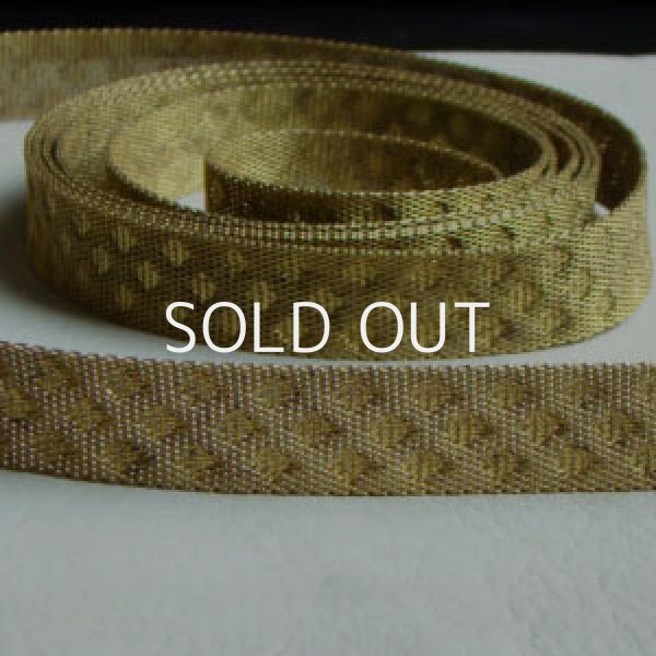 画像1: 18cm brass 15mm flat mesh chain  (1)