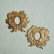 画像1: brass Leaf & Bow wreath stamping (1)