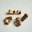 画像1: 2pcs brass 5×11 lined fold over clasp (1)