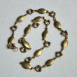 画像1: 43cm brass oval & ring chain  (1)