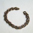 画像1: 7mm brass / Jet stone chain section (1)