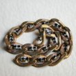 画像2: 7mm brass / Jet stone chain section (2)