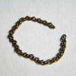 画像1: 5mm brass / Jet stone chain section (1)