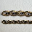 画像4: 7mm brass / Jet stone chain section (4)