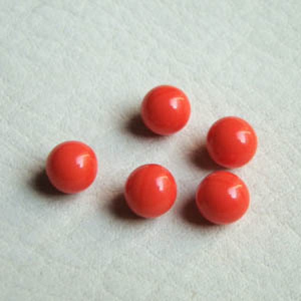 画像1: 5pcs 7mm coral glass ball (1)