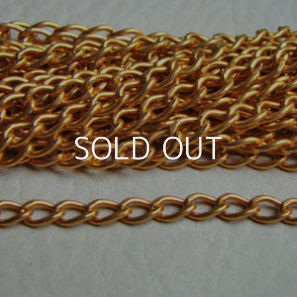 画像1: brass 6×4mm curb chain (1)