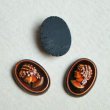 画像1: 18×13 OV brown glass cameo (1)