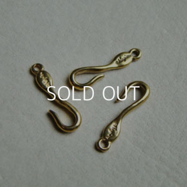 画像1: 2pcs brass hook clasp (1)