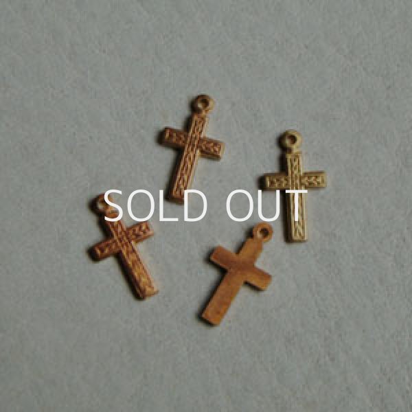 画像1: 2pcs brass tiny cross charm (1)