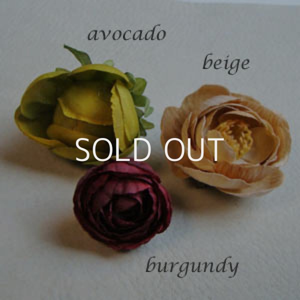 画像3: silk flower Ranunculus "Burgundy" (3)