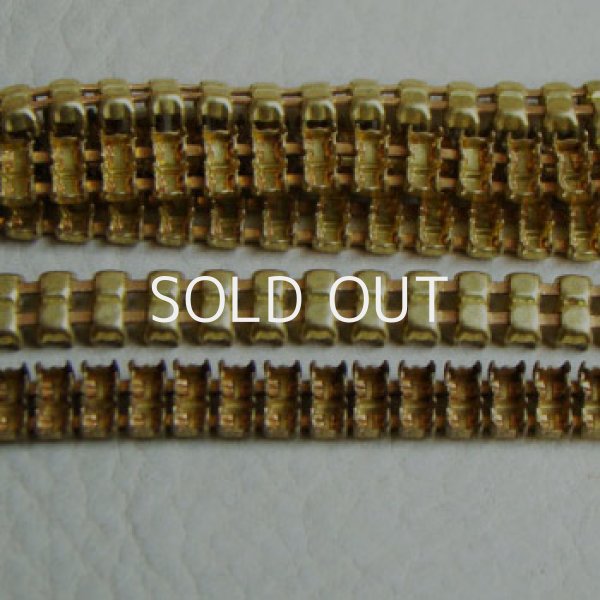 画像1: brass 24pp 2-Row rhinestone chain blank (1)