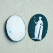 画像1: 36×25 matte green "Lady" cameo (1)