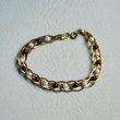 画像1: 18cm brass & beads chain bracelet (1)