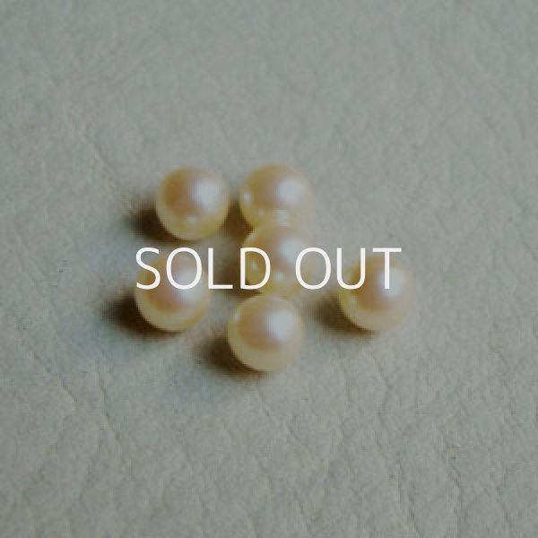 画像1: 6pcs 5mm ivory No-hole pearl (1)