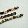 画像2: brass "Ruby / Crystal" multi rhinestone chain (2)