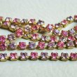 画像1: "Rose / Lt.Amethyst" VSW 32pp rhinestone chain  (1)