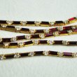 画像1: brass "Ruby / Crystal" multi rhinestone chain (1)