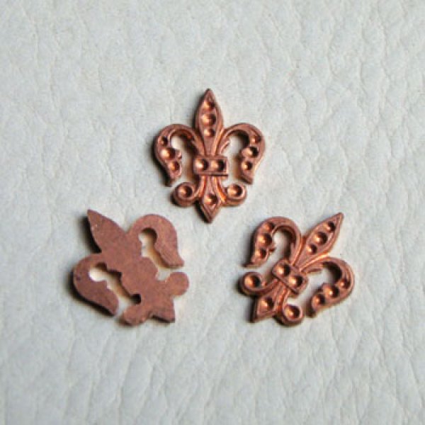 画像1: copper Fleur De Lis setting stamping (1)