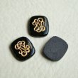 画像1: 16×14 Black / Gold monogram cabochon (1)