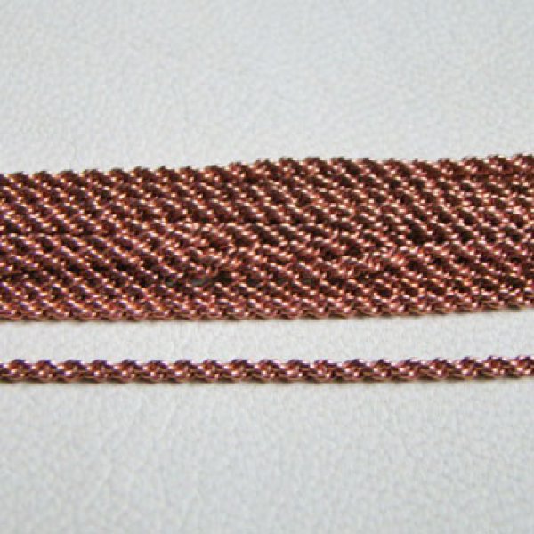 画像1: brass  2mm Rope chain  (1)