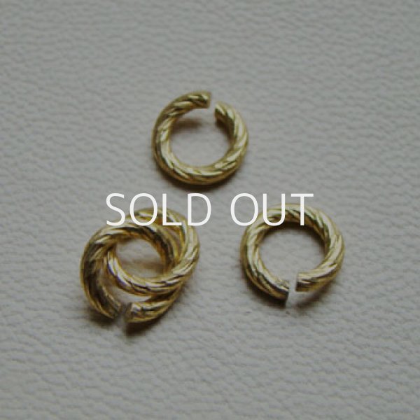 画像1: 3pcs brass 11mm twisted ring (1)