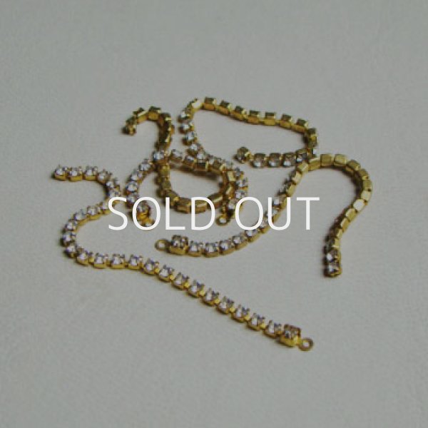 画像1: 77mm／2mm "Crystal" rhinestone chain (1)