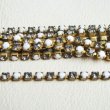 画像1: VSW 3mm "Chalk White & BKD" rhinestone chain (1)