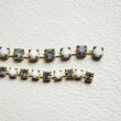 画像2: VSW 3mm "Chalk White & BKD" rhinestone chain (2)