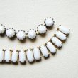 画像4: 8×4mm Baguette  "Chalk White" rhinestone chain (4)