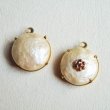 画像2: 18mm Cream baroque glass pearl cab (2)