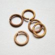 画像1: 13.5mm brass textured ring (1)