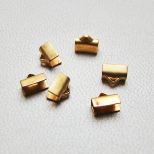 画像1: 2pcs 8×6 brass crimp end (1)