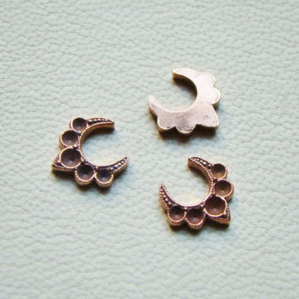 画像1: copper 10mm Crescent setting stamping (1)