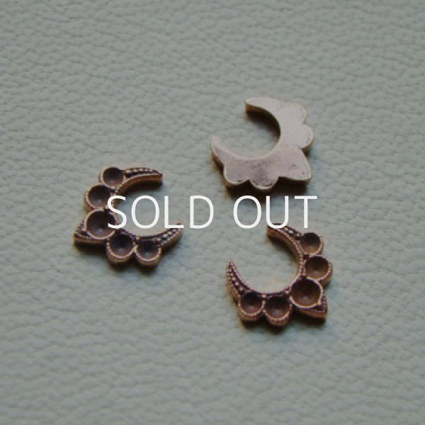 画像1: copper 10mm Crescent setting stamping (1)