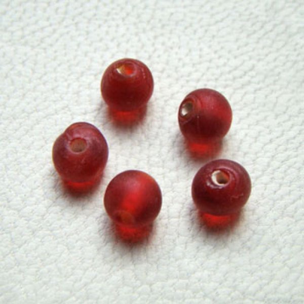 画像1: 4pcs 6~7mm "frosted Pomegranate" beads (1)