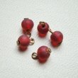 画像1: 4pcs 6~7mm "frosted red" drop (1)