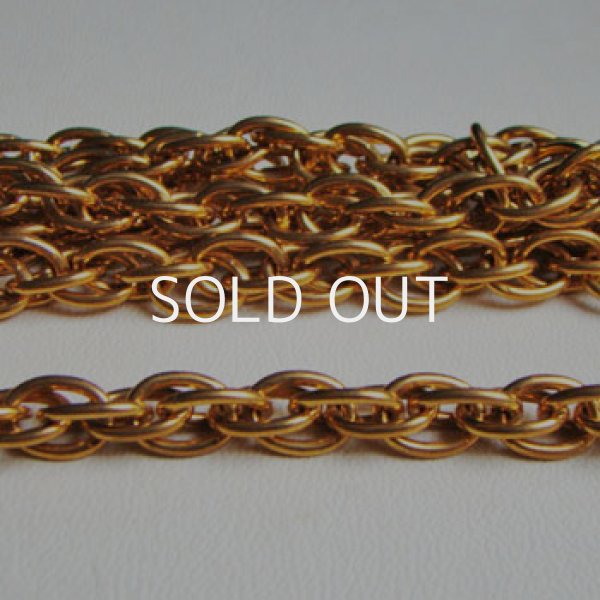 画像1: brass 14×11mm Heavy rope chain (1)