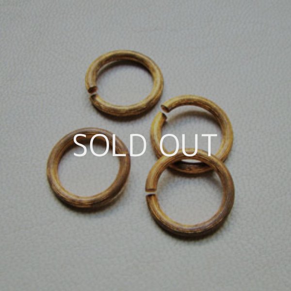 画像1: 17.8mm brass textured jump ring (1)