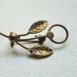 画像2: aged brass Flower Stem brooch finding (2)