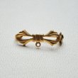 画像2: brass BOW brooch finding (2)