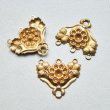 画像1: brass floral setting 4R connector (1)