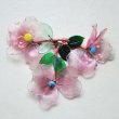 画像1: Pale Pink Glass Flower Brooch (1)