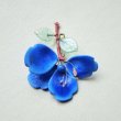 画像8: Blue Glass Flower Brooch (8)