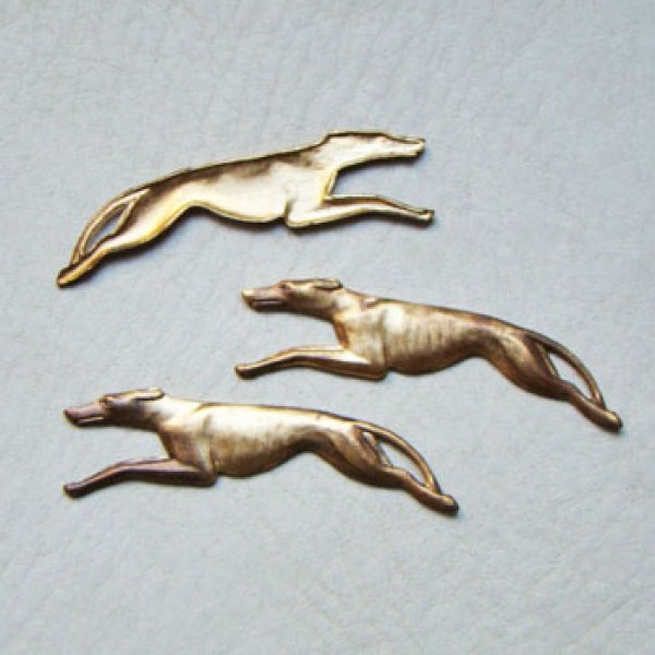 画像1: 48×14 brass "Greyhound" stamping (1)