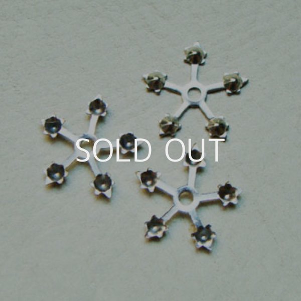 画像1: 2pcs SP metal snowflake finding  (1)