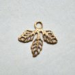 画像2: 2pcs brass triple filigree charm (2)